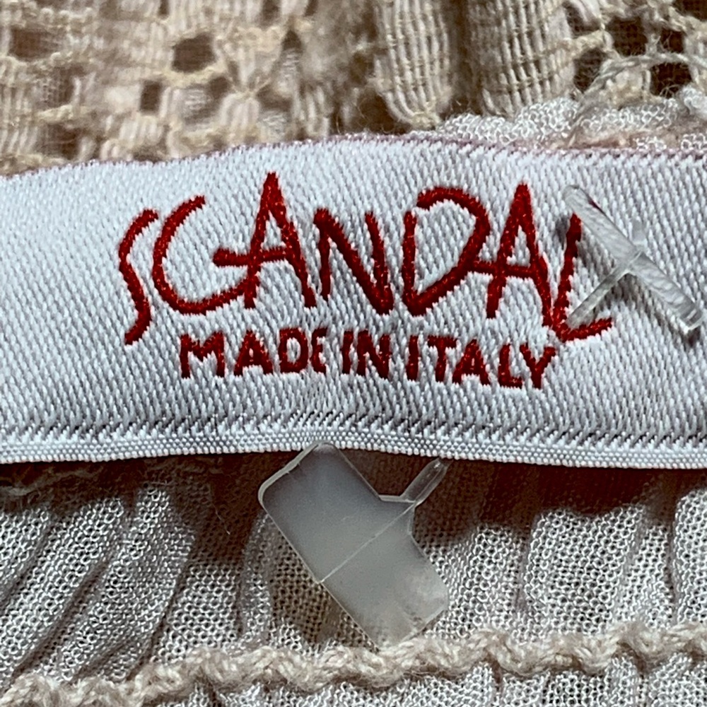 Scandal Italy, Cotton/ Viscose, Lace Bohemian Maxi Dress - Picture 9 of 13
